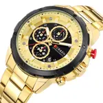 Curren 8323 Luxury Quartz Stainless Steel Chronograph Men's Watch – Dial Color: Gold, Strap Color: Gold – Thumbnail 2