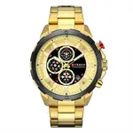 Curren 8323 Luxury Quartz Stainless Steel Chronograph Men's Watch – Dial Color: Gold, Strap Color: Gold – Thumbnail 1