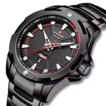 Naviforce NF9161 Luxury Stainless Steel Quartz Casual Fashion Men's Watch – Dial Color: Black, Strap Color: Black – Thumbnail 2