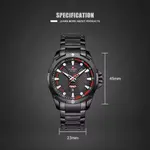Naviforce NF9161 Luxury Stainless Steel Quartz Casual Fashion Men's Watch – Dial Color: Black, Strap Color: Black – Thumbnail 4