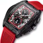 CRRJU 2317 Authentic Soft Silicone Strap Multifunctional Chronograph Sports Men's Watch – Dial Color: Black, Strap Color: Red – Thumbnail 2