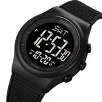 SKMEI 1980 Silicone Strap Digital Sporty Men's Watch – Dial Color: Black, Strap Color: Black – Thumbnail 2