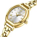 NAVIFORCE NF5035 Ladies High Quality Stainless Steel Waterproof Bracelet Elegant Barrel Shape Dress Watch – Dial Color: White, Strap Color: Gold  – Thumbnail 2
