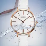 SKMEI 1397 Minimalist Minor Girl Collection Leather Strap Watch – Dial Color: White, Strap Color: White – Thumbnail 3