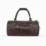 High Quality Travel/Gym Bag with Shoe Compartment – Color: Brown – Thumbnail 3
