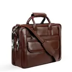 Original Genuine Cow Leather Hi Quality Corporate Office Bag – Color: Brown – Thumbnail 1