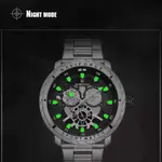 Naviforce NF9158 Luxury Stainless Steel Multifunctional Quartz Men's Watch – Dial Color: Silver, Strap Color: Silver – Thumbnail 3