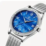 NAVIFORCE NF5028 Elegance casual Diamond Female Quartz Wristwatches – Dial Color: Blue, Strap Color: Silver – Thumbnail 2
