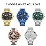 Nibosi 2510 Waterproof & Chronograph Stylish Men's Watch – Dial Color: Green, Strap Color: White – Thumbnail 3