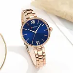Curren 9017 Stainless Steel Analog Wrist Watch for Women – Dial Color: Blue, Strap Color:  Brown  – Thumbnail 3