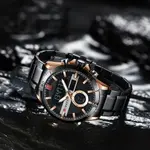 Curren 8384 Stainless Steel Dual Movement Men's Watch – Dial Color: Black, Strap Color: Black – Thumbnail 3