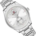 NAVIFORCE NF9231 High Quality Stainless Steel Waterproof Analog Men's Watch – Dial Color: Silver, Strap Color: Silver – Thumbnail 2