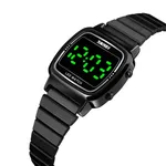 SKMEI 1543 LED Digital Women's Watch – Dial Color: Black, Strap Color: Black – Thumbnail 2