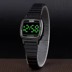 SKMEI 1543 LED Digital Women's Watch – Dial Color: Black, Strap Color: Black – Thumbnail 3