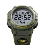 SKMEI 1258 Digital Rugged Design PU Leather Sporty Men's Watch – Dial Color: Black, Strap Color: Green  – Thumbnail 2