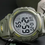 SKMEI 1258 Digital Rugged Design PU Leather Sporty Men's Watch – Dial Color: Black, Strap Color: Green  – Thumbnail 3