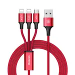 Baseus Rapid Series 3-in-1 Micro & Dual Lightning 1.2M Fast Charging Cable  – Color: Red – Thumbnail 2