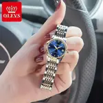 OLEVS 6602 Stainless Steel luxurious Casual Waterproof Automatic Watch – Dial Color: Blue, Strap Color: Gold  – Thumbnail 3