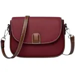 Women's Maroon PU Leather Crossbody Shoulder Bag – Thumbnail 1