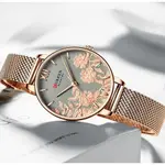 Curren 9065 Quartz Watch With Stainless Steel Strap for Women – Dial Color: Grey, Strap Color:  Brown  – Thumbnail 3