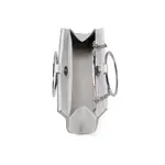 Synthetic Material & Magnetic Closure Party Silver Clutche – Thumbnail 3