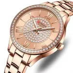 Curren CUR218 Women's Blanche Rhinestone Waterproof Watch – Dial Color: Brown, Strap Color:  Brown  – Thumbnail 2