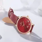 NAVIFORCE NF5012 PU Leather Analog Watch For Women – Dial Color: Red, Strap Color: Red – Thumbnail 3