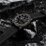 Naviforce NF9236 Military Style Comfortable Leather Strap Dual Movement Sports Men’s Watch – Dial Color: Grey, Strap Color: Black – Thumbnail 4