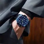 Nibosi 2508 Luxury Stainless Steel Luminous Needles Men's Watch – Dial Color: Blue, Strap Color: Blue – Thumbnail 3