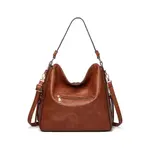 European Retro Shoulder Crossbody Shoulder Bag – Color: Brown – Thumbnail 2