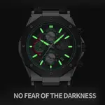 Naviforce NF8028 Luxury Genuine Leather Straps Chronograph Sports Men's Watch – Dial Color: Green, Strap Color: Black – Thumbnail 6
