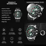 Naviforce NF8028 Luxury Genuine Leather Straps Chronograph Sports Men's Watch – Dial Color: Green, Strap Color: Black – Thumbnail 7