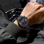 Nibosi 2519 Stainless Steel Quartz Chronograph Fashionable Men's Watch – Dial Color: Black, Strap Color: Black – Thumbnail 4