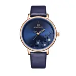 NAVIFORCE NF5012 PU Leather Analog Watch For Women – Dial Color: Blue, Strap Color: Blue – Thumbnail 1