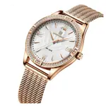 NAVIFORCE NF5028 Elegance casual Diamond Female Quartz Wristwatches – Dial Color: White, Strap Color:  Brown  – Thumbnail 2