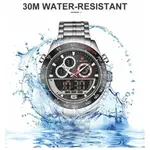 Naviforce NF9188 Luxury Stainless Steel Strap Analog Digital Sports Men's Watch – Thumbnail 3