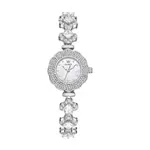 OLEVS 9813 Fashion High-grade Ins Design Niche Mermaid Diamond Encrusted Women's Watch – Dial Color: White, Strap Color: Silver – Thumbnail 1