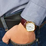 CASIO MTP-1183Q-7ADF Enticer Analogique Gold Dial Pure Leather Strap Watch  – Thumbnail 3