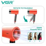 VGR V-426 Compact Foldable Dry Care Hair Dryer for Women – Color: Red – Thumbnail 3