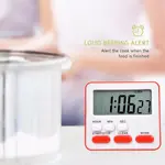 Kitchen Clock English 24-hour Electronic Timer LCD Digital Reminder Table Clock – Color: Red – Thumbnail 3