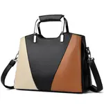 Trendy Contrast Luxury & Stylish Design Color Women's Shoulder Bag – Color: Black – Thumbnail 1
