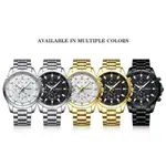 CRRJU 2308 Luxury Redefined Stainless Steel Analog Quartz Men's Watch – Dial Color: Black, Strap Color: Silver – Thumbnail 4