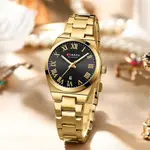 Curren 9095 Dial Quartz Elegant Stainless Steel Waterproof Women Watch – Dial Color: Black, Strap Color: Gold  – Thumbnail 3