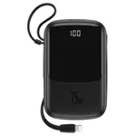 Baseus PPQD-B01 Q Pow 2-in-1 charging cable Digital Display Power Bank – Color: Black – Thumbnail 1