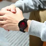 CRRJU 2150 Black Mesh Stainless Steel Ultra Slim Modern Fashion Men's Watch – Dial Color: Orange, Strap Color: Black – Thumbnail 4