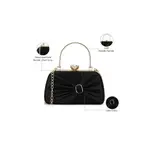 Faux Leather Lavie Women Sleek Wink Frame Clutche – Color: Black – Thumbnail 2