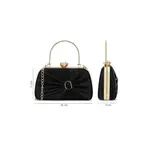 Faux Leather Lavie Women Sleek Wink Frame Clutche – Color: Black – Thumbnail 3