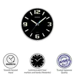 CASIO IQ63 Durable Resin Frame Wall Clock Black Color – Thumbnail 2