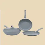 Gazi FE 2201-4C Non-Stick Coating for Easy Cooking and Cleaning Cookware Set Fry pan – Color: Silver – Thumbnail 2
