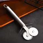 Double Wheel Interpolator SS Handled Pizza Cutter & Slicer – Thumbnail 3